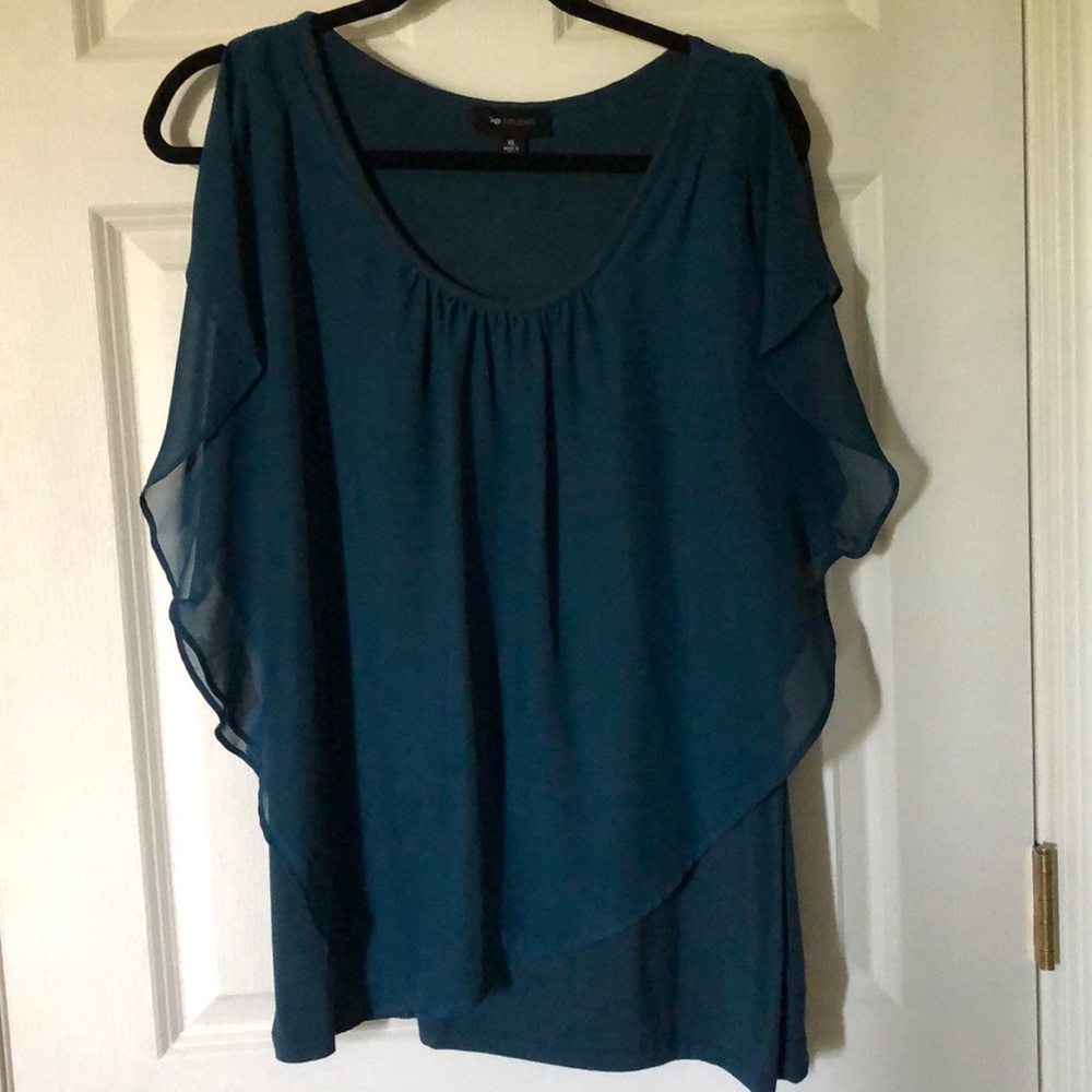 AB Studio teal blouse